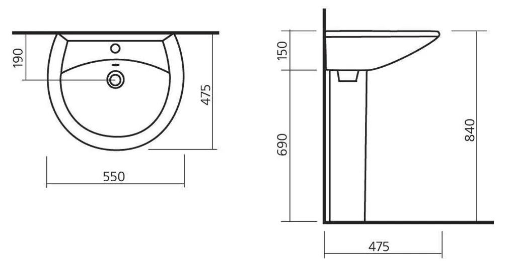 Умывальник Sanita Аттика 55, Самара