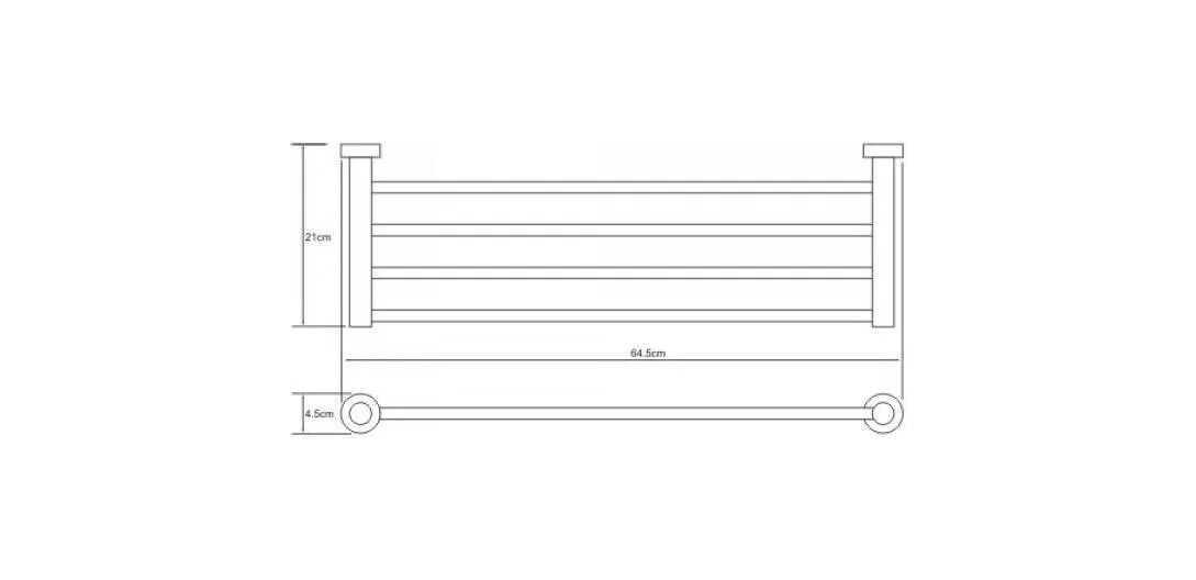 Полка для полотенец WasserKraft Donau 9411, хром