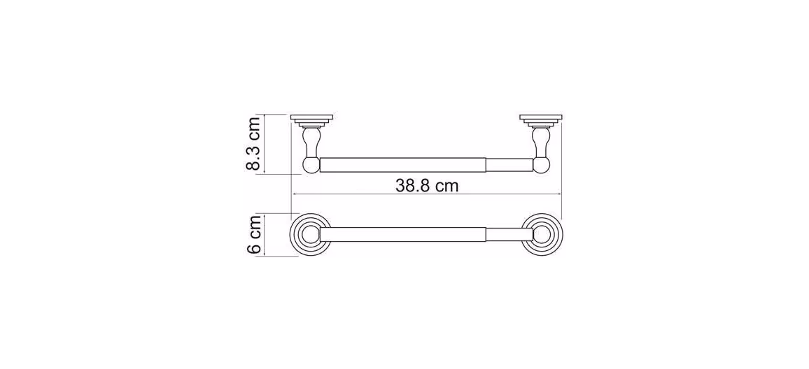 Держатель бумажных полотенец WasserKraft Ammer, 7022 32 см, хром