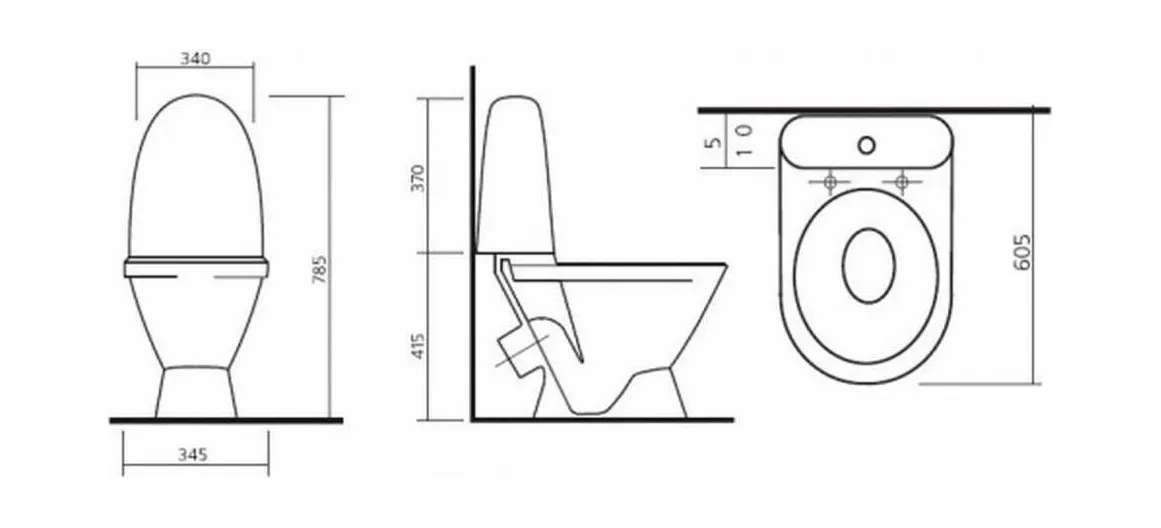 Унитаз-компакт Sanita Виктория с армированием, сиденье, Самара