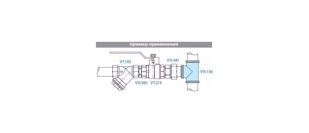 Тройник Valteс, Vtr.130, 1 1/4", внутренняя