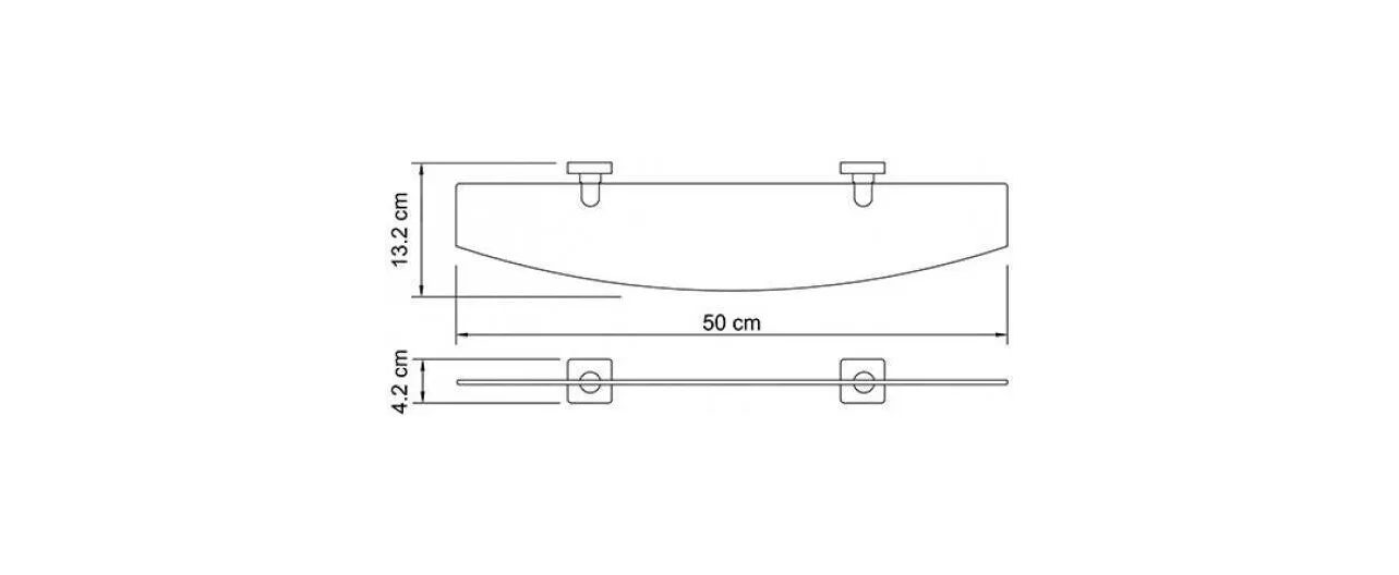 Полка стеклянная WasserKraft Lippe, 6524