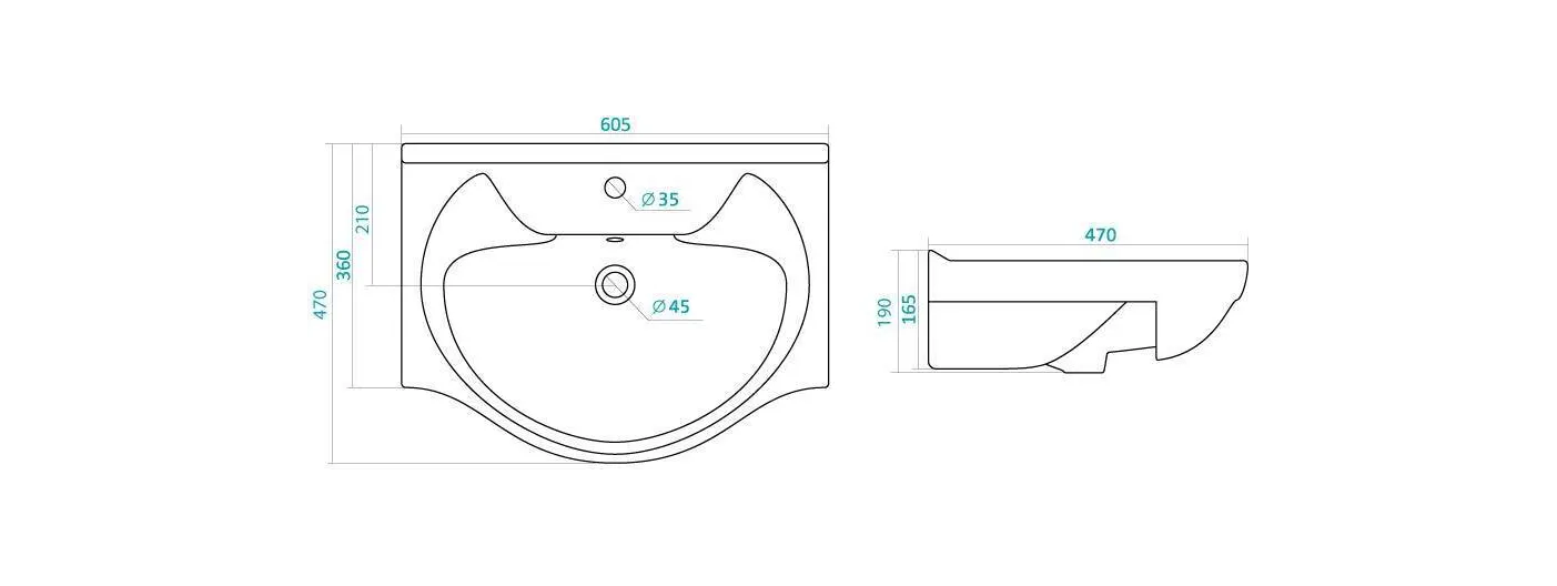Умывальник Santek Байкал-60, 1.WH10.9.652, Чебоксары