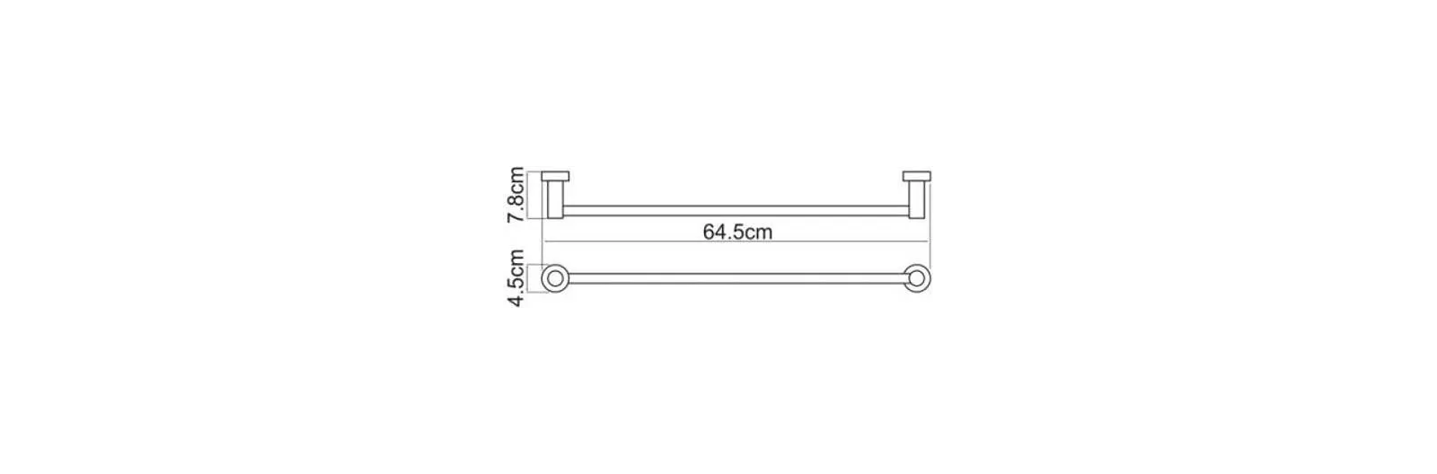 Штанга для полотенец WasserKraft Donau 9430, хром