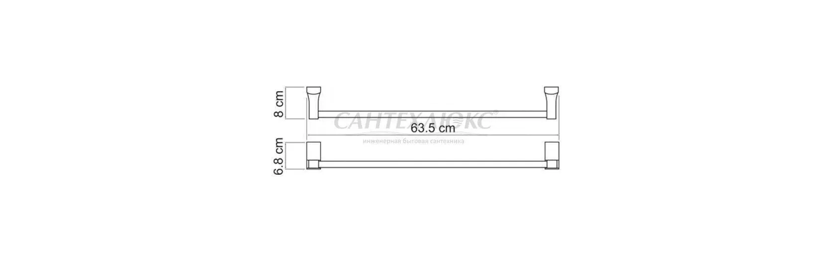 Держатель полотенец (штанга) Leine, хром, K-5030, WasserKRAFT
