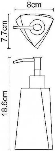 Дозатор жидкого мыла WasserKraft Ohre 37799 настольный, полирезин