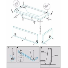 Универсальный установочный комплект для 2-х панелей прямоугольной акриловой ванны CEZARES, CZR-SCR-FIX-KIT