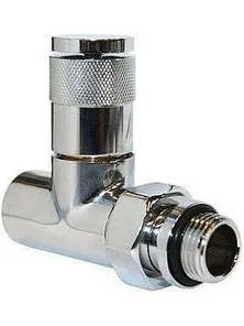 Вентиль ручной регулировки угловой Royal Thermo PIANO (хром), 1/2"