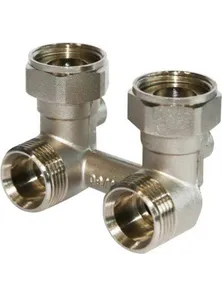 Узел наружного подключения, угловой 3/4"НГ - 3/4"HPУзел наружного подключения Royal Thermo 3/4"НГ - 3/4"HP, угловой