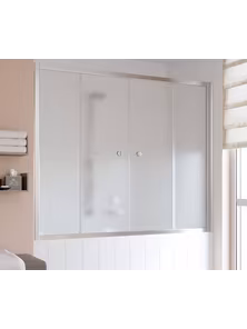 Шторка на ванну Vegas Glass Z2V 0170 08 10 профиль глянцевый хром, стекло сатин