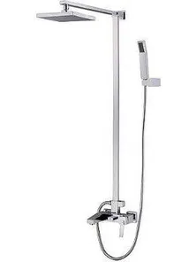 Душевая система Cezares QUATTRO, QUATTRO-С-CVD-01-S, смеситель, верхний и ручной душ, хром