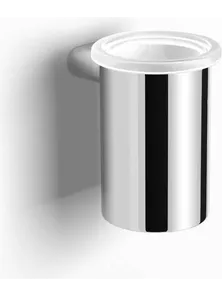 Стакан LANGBERGER LUGANO, D24011B, хромированный к стене, круглый