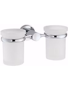 Подстаканник  WasserKraft Donau, 9428D, 2 стакана, матовое стекло, хром