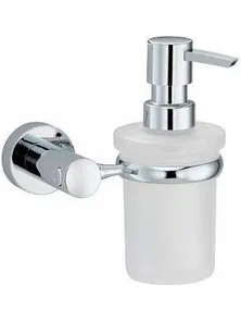 Дозатор для жидкого мыла WasserKraft Donau 9499, матовое стекло, хром
