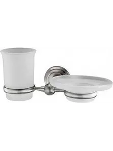 Держатель стакана и мыльницы WasserKraft Ammer 7026, сатин