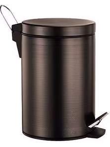 Ведро для мусора WasserKraft 655, 5 л, тёмная бронза