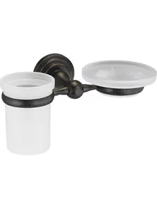 Держатель стакана и мыльницы WasserKraft Isar 7326, тёмная бронза