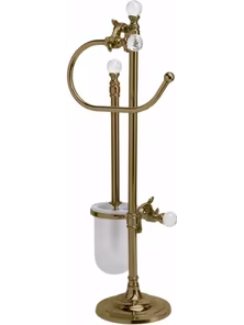 Стойка Art&Max BAROCCO CRYSTAL, AM-1948-Br-C напольная для унитаза и биде 15*57, бронза