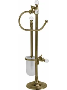 Стойка Art&Max BAROCCO CRYSTAL, AM-1948-Br-C напольная для унитаза и биде 15*57, бронза