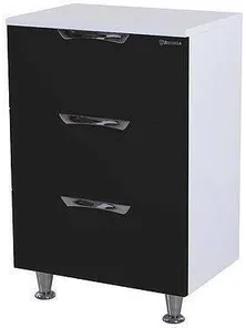 Тумба напольная Bellezza Лагуна-60 с 3 ящиками, черная