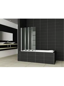 Шторка для ванной Cezares PRATICO-V-4-100/140-P-Cr, правая, матовое стекло