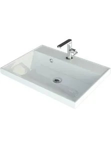 Раковина Andrea Classic 600, литьевой мрамор