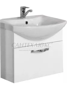 Тумба-умывальник "Ария 65" белая, 1340-1, 1A134001AA010, Акватон