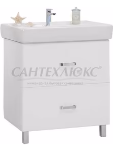 Тумба-умывальник "Америна 80 Н", белая, 1A169401AM010, Акватон