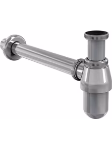 Сифон для умывальника ø32, цельнометаллический, с накидной гайкой 5/4", A431, Alcaplast