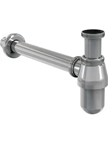 Сифон для умывальника ø32, цельнометаллический, с накидной гайкой 5/4", A431, Alcaplast