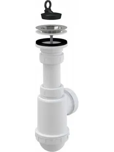 Сифон для мойки с нержавеющей peшeткой ø70, A441, Alcaplast