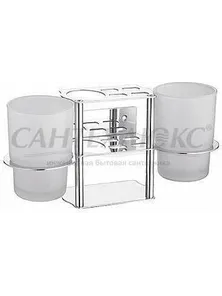 Держатель для зубных щеток и зубной пасты, 2 стакана, настенный, L103, Ledeme