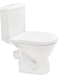 Унитаз-компакт "Алькор" антивсплеск, 2-режима, дюропласт, металлический крепеж ,W909001-5, Santek