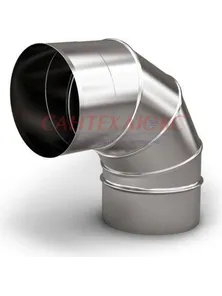 Отвод дымохода ф135/90гр., 0,5 мм, нержавеющая сталь, Sinikon