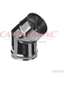 Полуотвод дымохода ф110, 0,5 мм, нержавеющая сталь, Sinikon