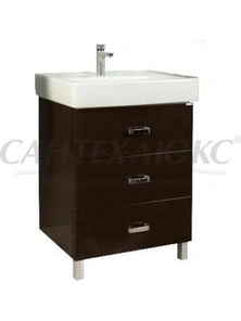 Тумба-умывальник "Америна 80" темно коричневая, 1377-1.103, 1A137701AM430, Акватон