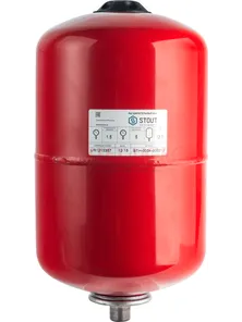Расширительный бак на отопление 12 л. (цвет красный), STOUT