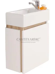 Тумба-умывальник подвесной "Эклипс М" эбони светлый правая, 1A172801EK49R, Акватон