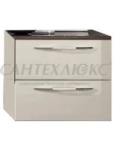 Подвесной шкафчик с двумя выдвижными ящиками, 59x44,5x50, 47-CS-062-TO, Tortora laccato lucido, Cezares