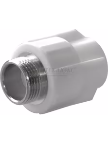 Муфта PPRC комбинированная наружная резьба 20*3/4" белый, 9000002034, Политэк