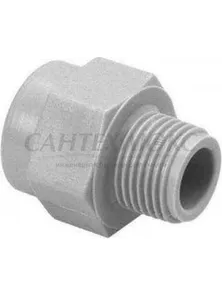 Переход с наружной пластиковой резьбой, 20*1/2", Ekoplastik