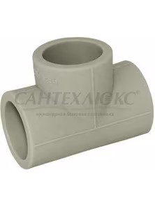 Тройник 32 PPRC серый, 9000000432с, Политэк