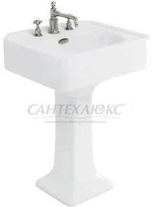 Раковина Arcade 600 мм, прямоугольная с одним отверстием и переливом, ARC600 1TH, BURLINGTON