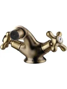 Смеситель Lemark Vintage LM2808B для биде с донным клапаном клик-клак, бронза