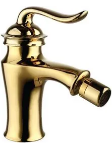 Смеситель Lemark Brava LM4708G для биде с донным клапаном клик-клак, золото