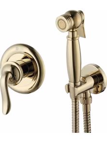 Гигиенический душ Lemark Brava LM4719G со смесителем, встраиваемый, золото