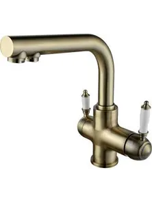 Смеситель Lemark Villa LM4861B для кухни, подключение к фильтру с питьевой водой, бронза
