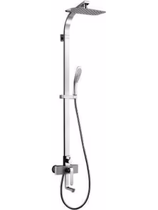 Душевой комплект Lemark Melange LM4962CW с верхней лейкой "тропический дождь", поворотный излив