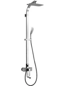 Душевой комплект Lemark Melange LM4962CW с верхней лейкой "тропический дождь", поворотный излив
