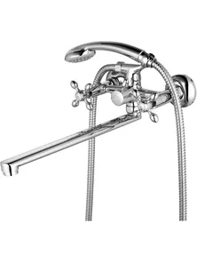 Смеситель Lemark Vista LM7651C универсальный с плоским поворотным изливом, хром